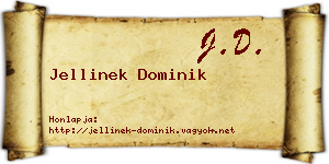 Jellinek Dominik névjegykártya